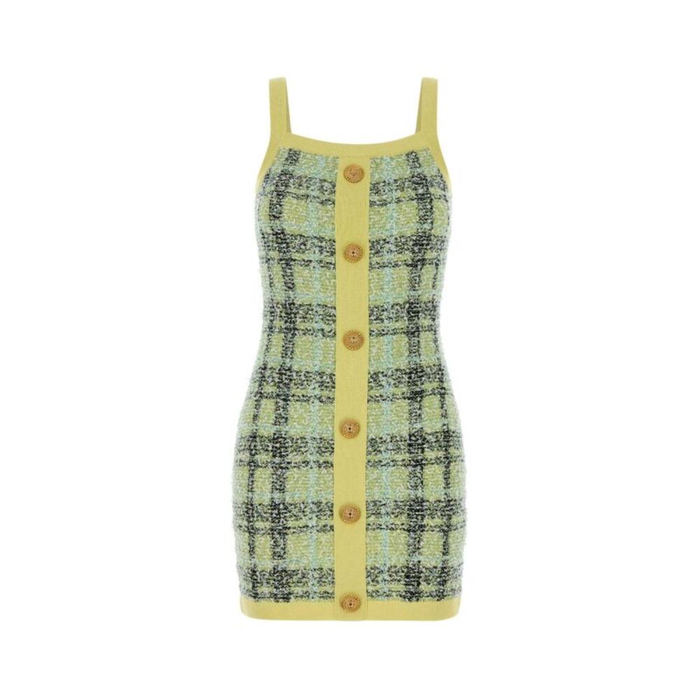 Balmain Women Embroidered Tweed Dress